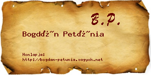 Bogdán Petúnia névjegykártya